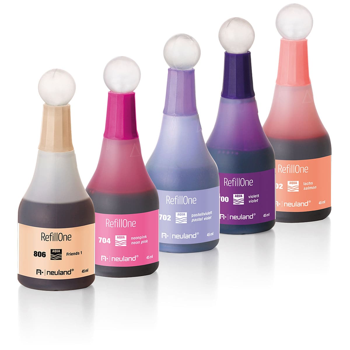 Refill ink RefillOne, water-based, set of 5 colors