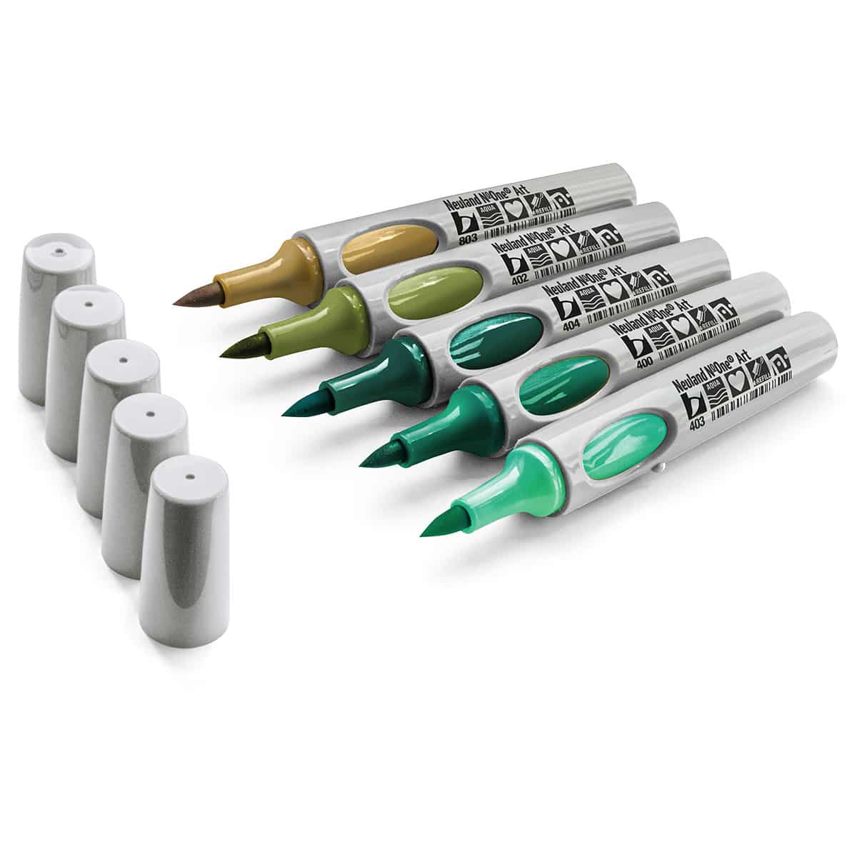 Neuland No.One® Art, brush tip 0.5-7 mm, set of 5 colors