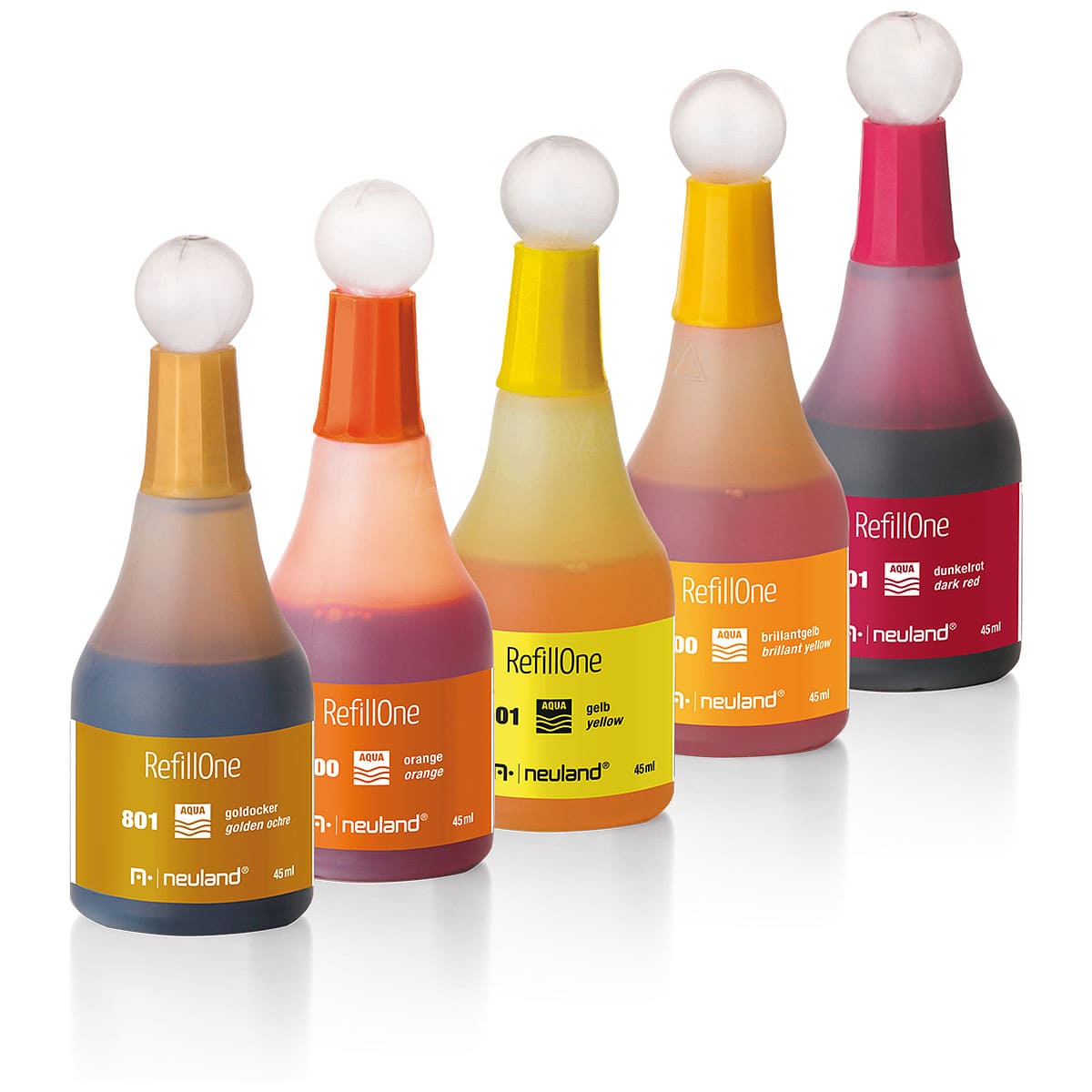 Refill ink RefillOne, water-based, set of 5 colors