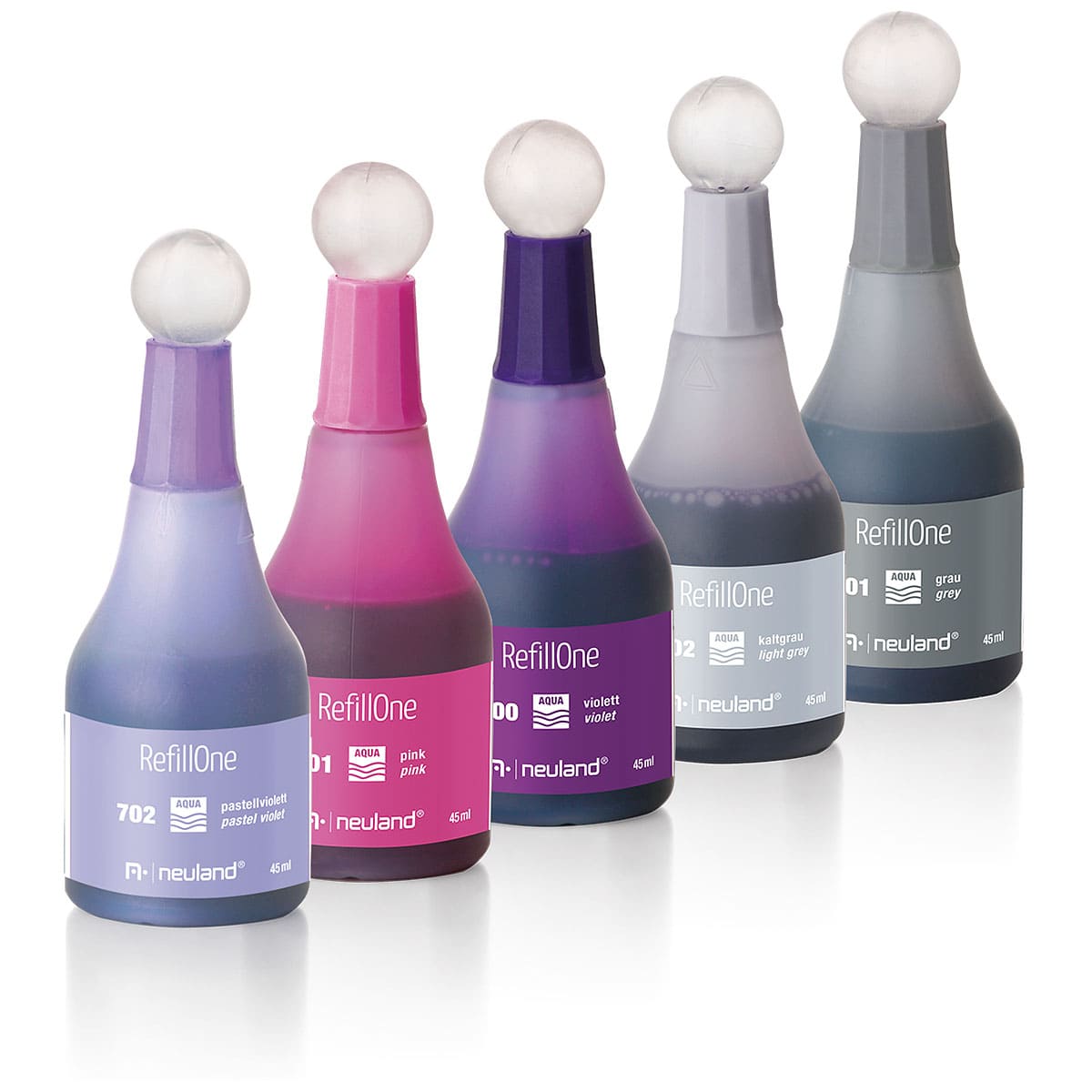 Refill ink RefillOne, water-based, set of 5 colors