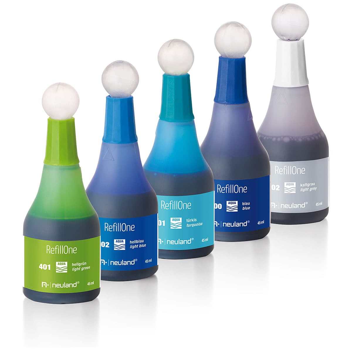 Refill ink RefillOne, water-based, set of 5 colors