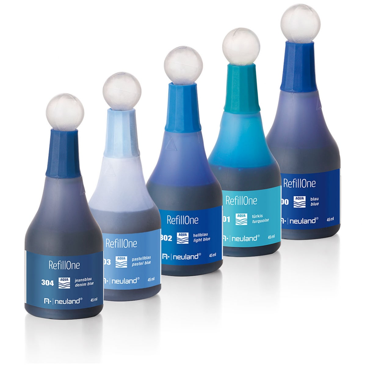 Refill ink RefillOne, water-based, set of 5 colors