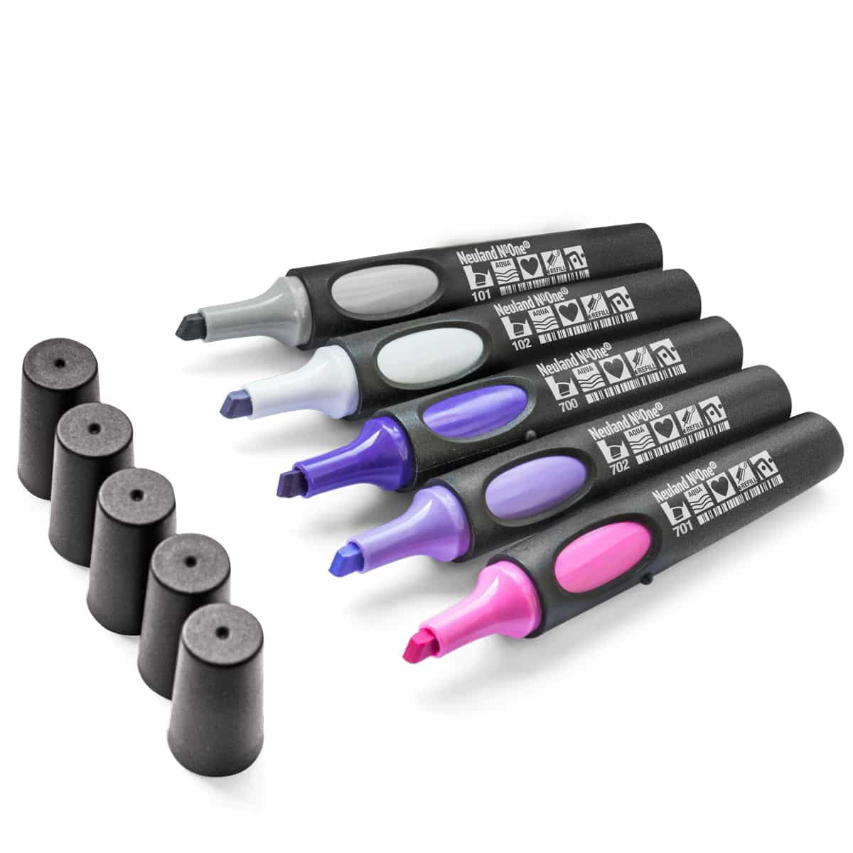 Neuland No.One®, wedge tip 2-6 mm, set of 5 colors