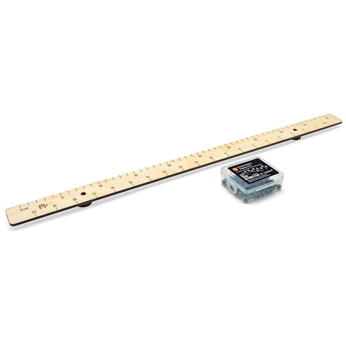 Pinnable ruler, plywood, 50 cm / 20 inches