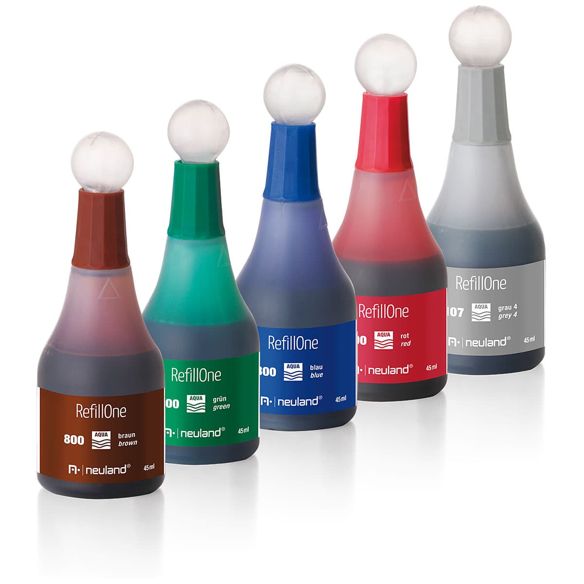 Refill ink RefillOne, water-based, set of 5 colors