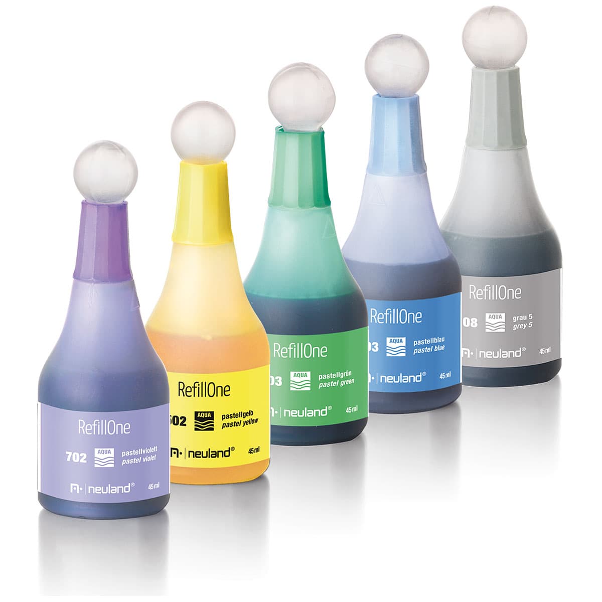 Refill ink RefillOne, water-based, set of 5 colors