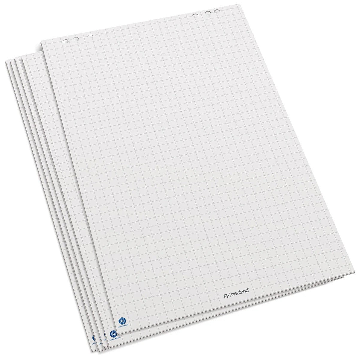 Flipchart block white recycling, checkered