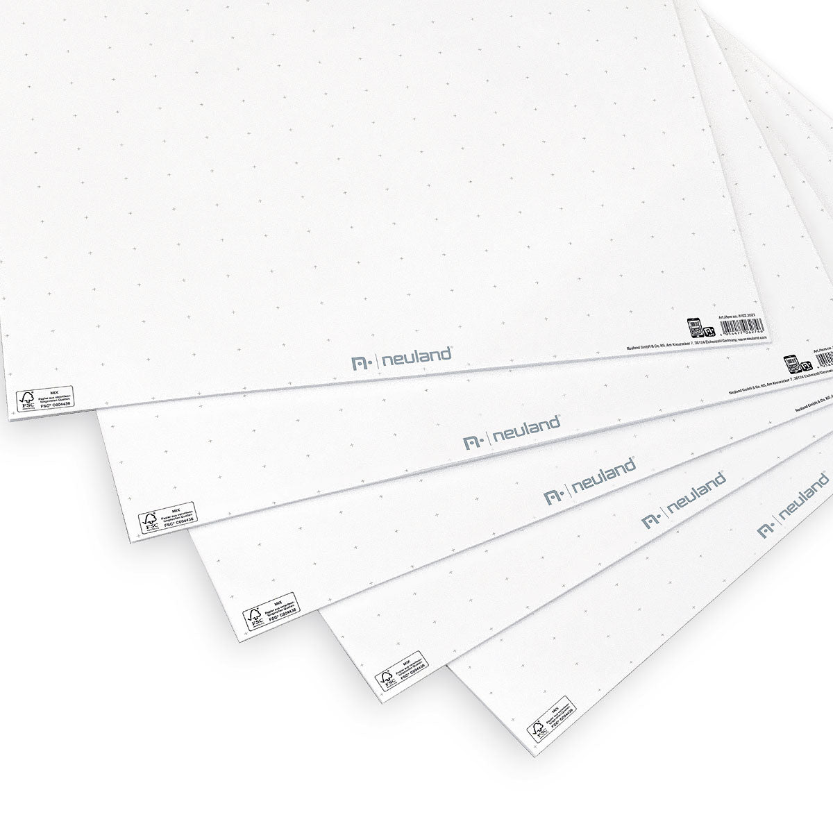 Mini FlipChart pad, white with crosshairs
