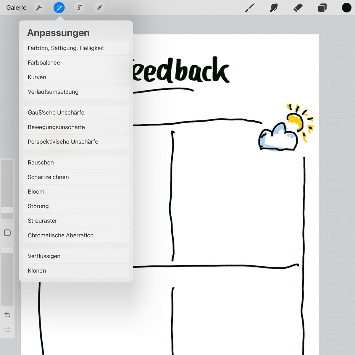 Auf dem I-Pad zeichnen und vorbereiten - 18. Dezember 2026