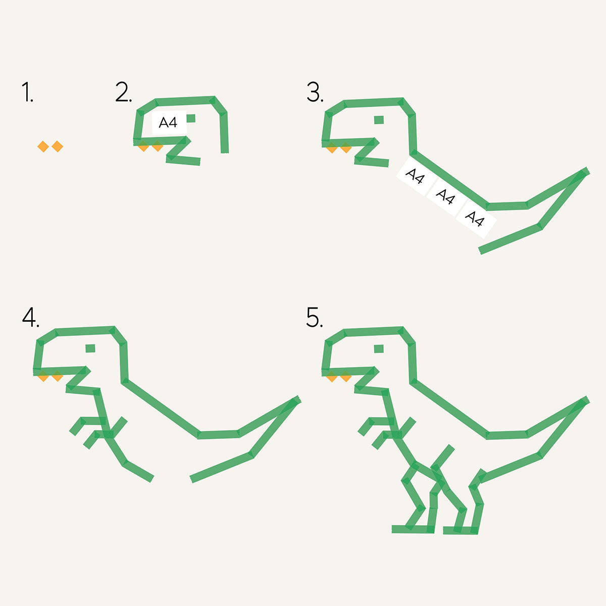 Taper facilement dans la chambre d'enfant - Dino Edition
