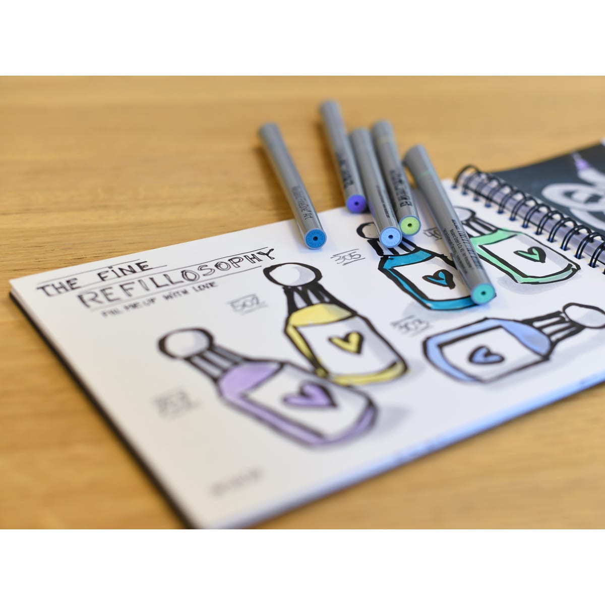 Feutre fin Neuland FineOne® Art avec pointe pinceau 0,5-5 mm - kit de 10 couleurs
