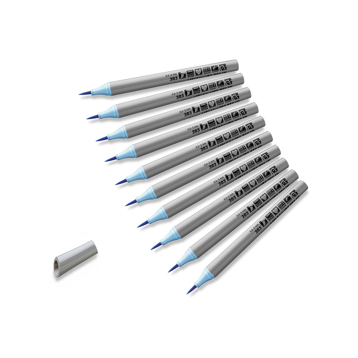 Fineliner Neuland FineOne® Art mit Pinselspitze 0,5-5 mm - 10er Uni-Set