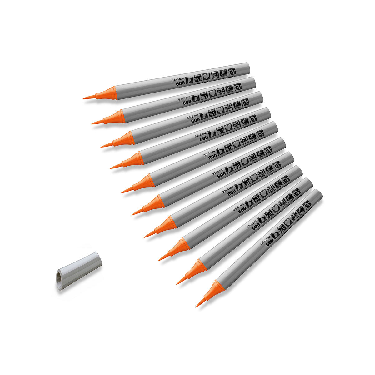 Fineliner Neuland FineOne® Art mit Pinselspitze 0,5-5 mm - 10er Uni-Set