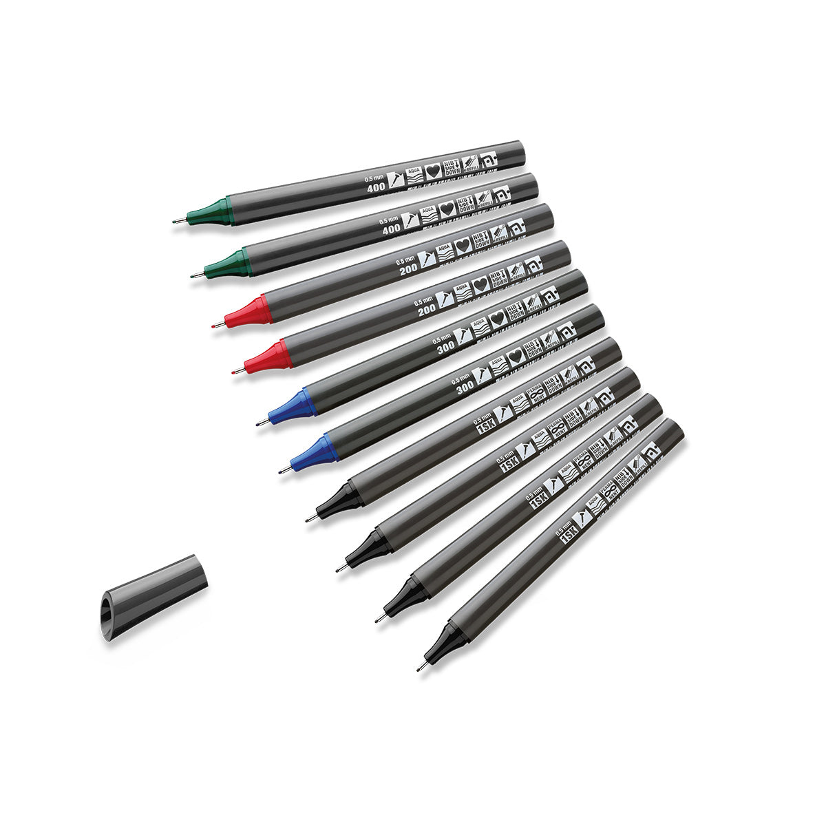 Fineliner Neuland FineOne® Sketch with nylon tip 0.5 mm - set of 10 colors