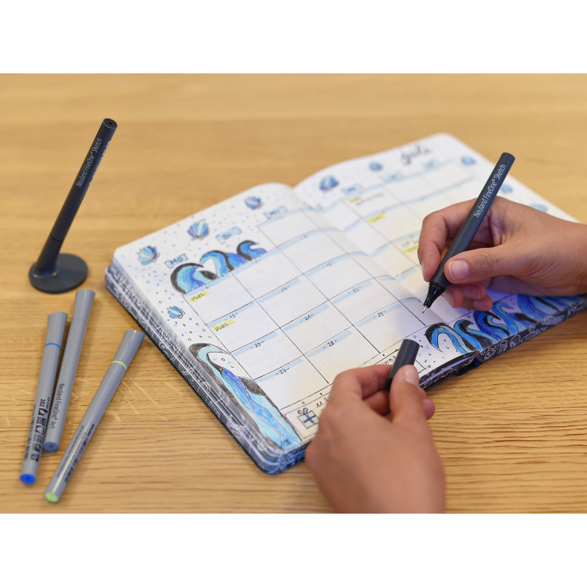 Fineliner Neuland FineOne® Sketch smudge-proof - 0.3; 0.5 and 0.7 mm - set of 10