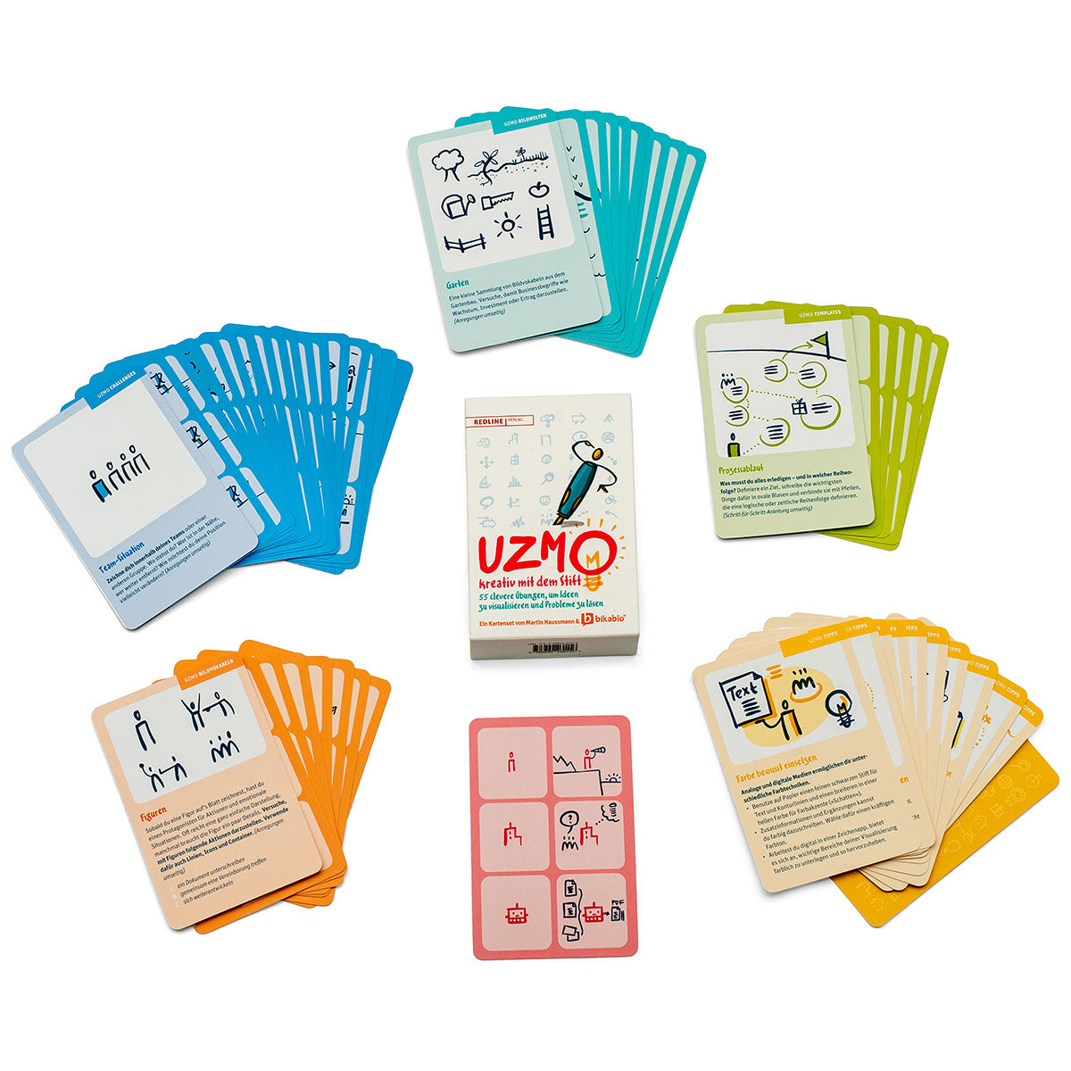 Jeu de cartes – UZMO – Créativité au crayon (allemand)