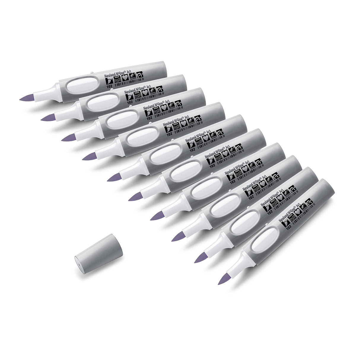 Presentation marker Neuland No.One® Art with brush tip 0.5-7 mm - set of 10 plain markers