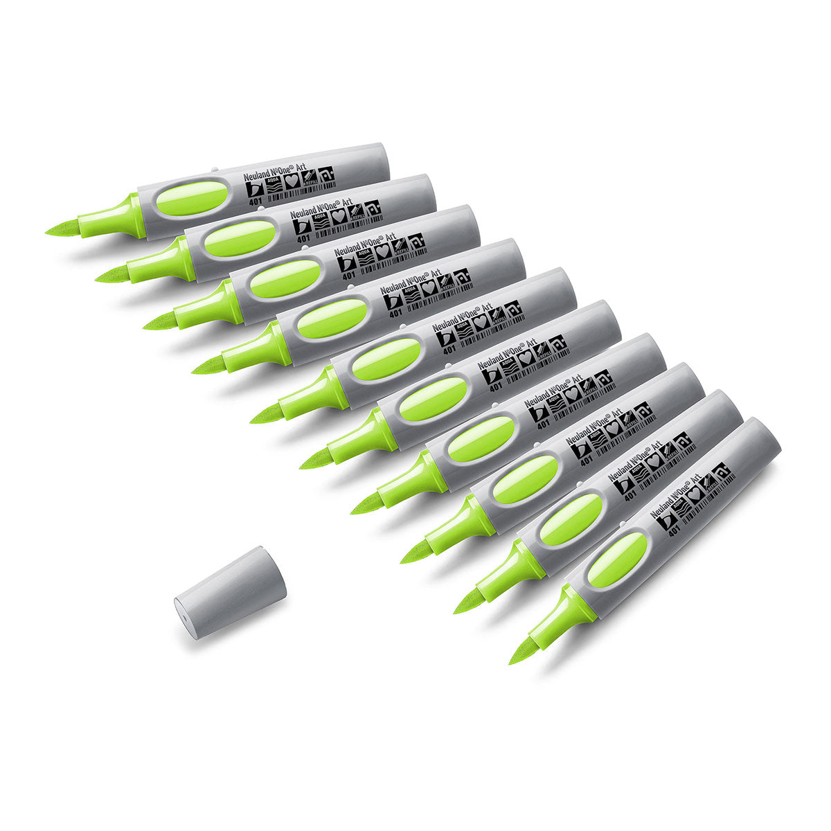 Presentation marker Neuland No.One® Art with brush tip 0.5-7 mm - set of 10 plain markers