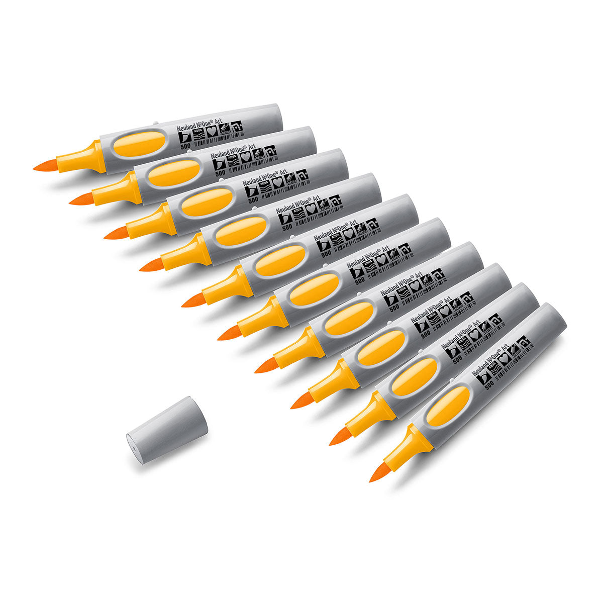 Presentation marker Neuland No.One® Art with brush tip 0.5-7 mm - set of 10 plain markers