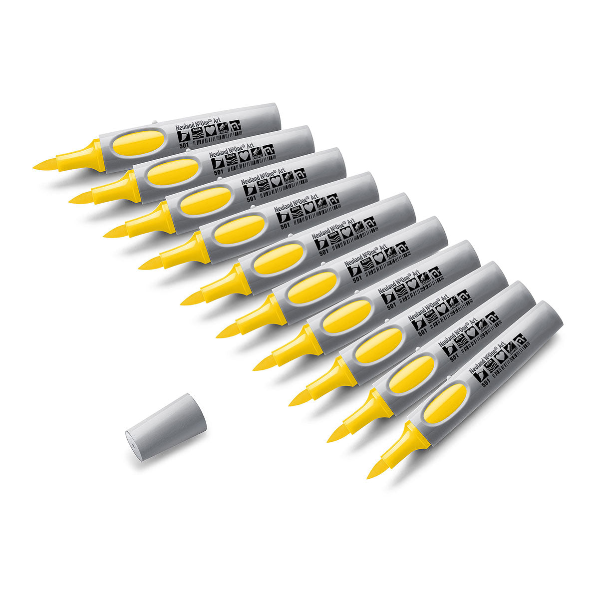 Presentation marker Neuland No.One® Art with brush tip 0.5-7 mm - set of 10 plain markers