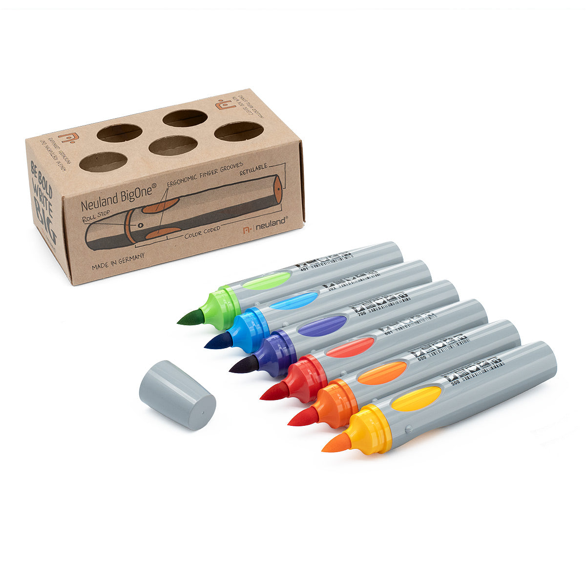 Neuland BigOne® Art, Pinselspitze 2-15 mm, Sixpack No. 29 Rainbow