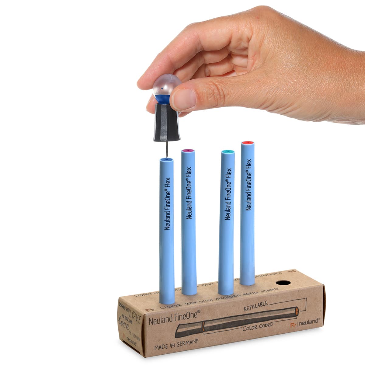 Neuland FineOne® Flex, flexible Faserspitze 0,5-3 mm, Neonfarben