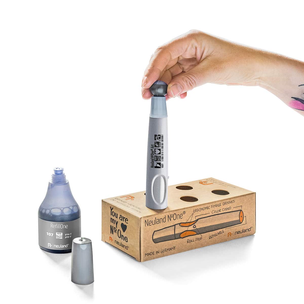 Neuland No.One® Art, Pinselspitze 0,5-7 mm - Neonfarben