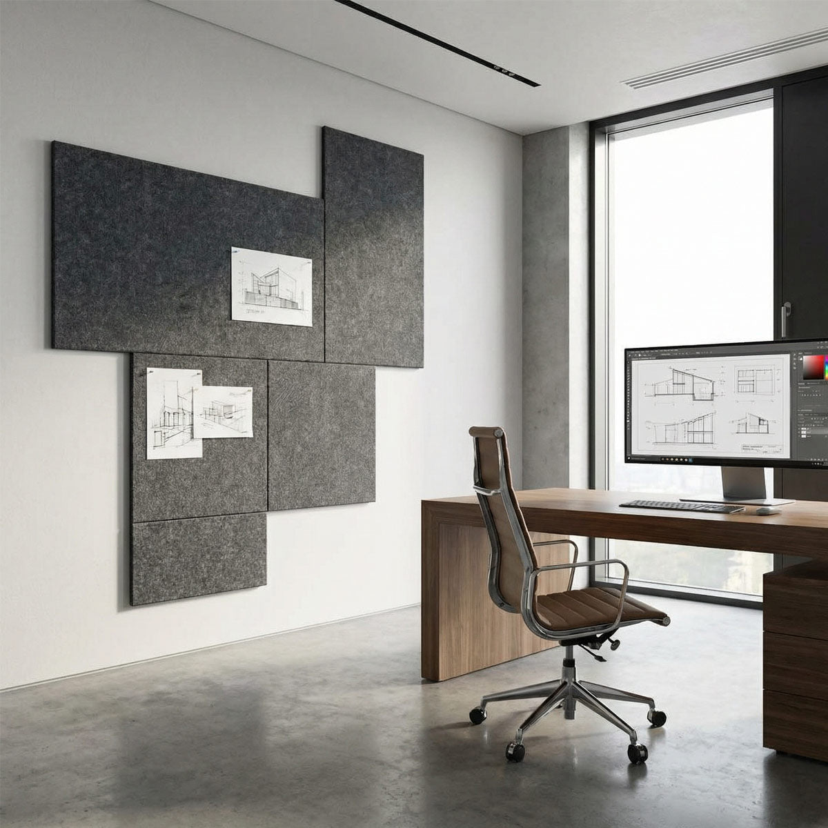 Wall pin board type W R-ECO, frameless