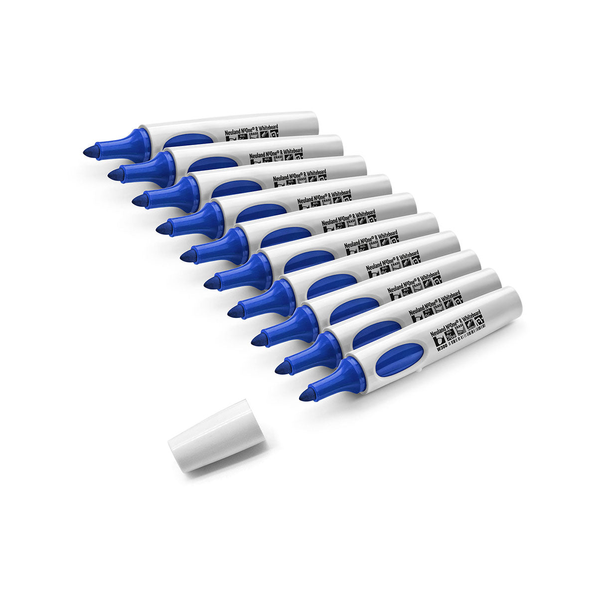 Whiteboard marker Neuland No.One® R, round tip 2-4 mm - set of 10 plain markers