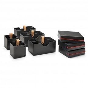 Novario® Boxen-Set, schwarz - für ModeratorenKoffer Basic