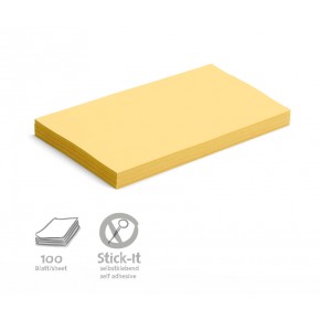 Maxi-Rechteck-Karten Stick-It, 100 Stück, gelb