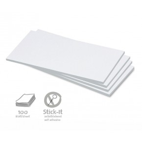 Cartes rectangulaires, Stick-It, 100 unités, couleur unie