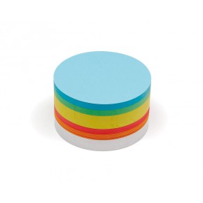 Cartes rondes moyen modèle, Pin-It, 500 unités, 6 couleurs assorties